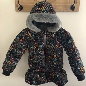 Hanna Andersson down peplum parka EU Sz 130 US Sz8